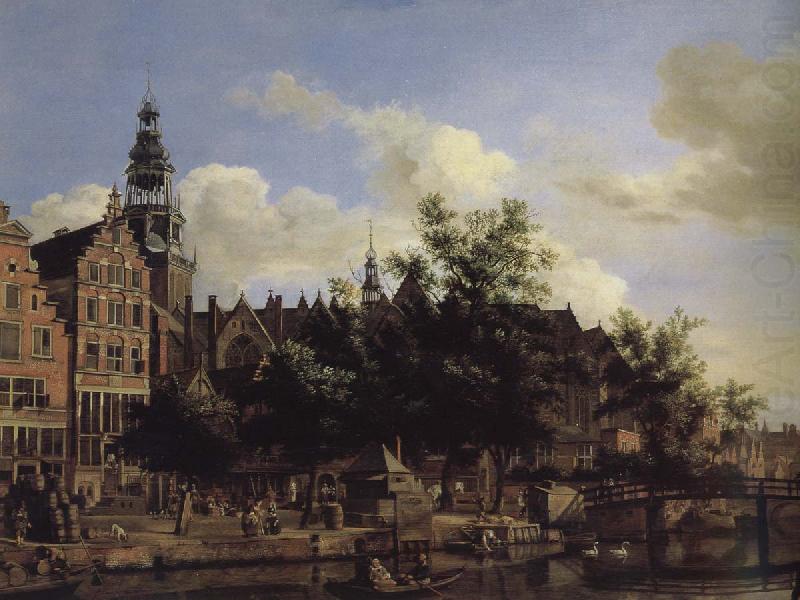 Old church landscape, Jan van der Heyden